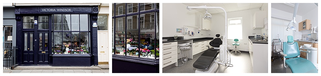 premises photos of dentist surgery and florist shop